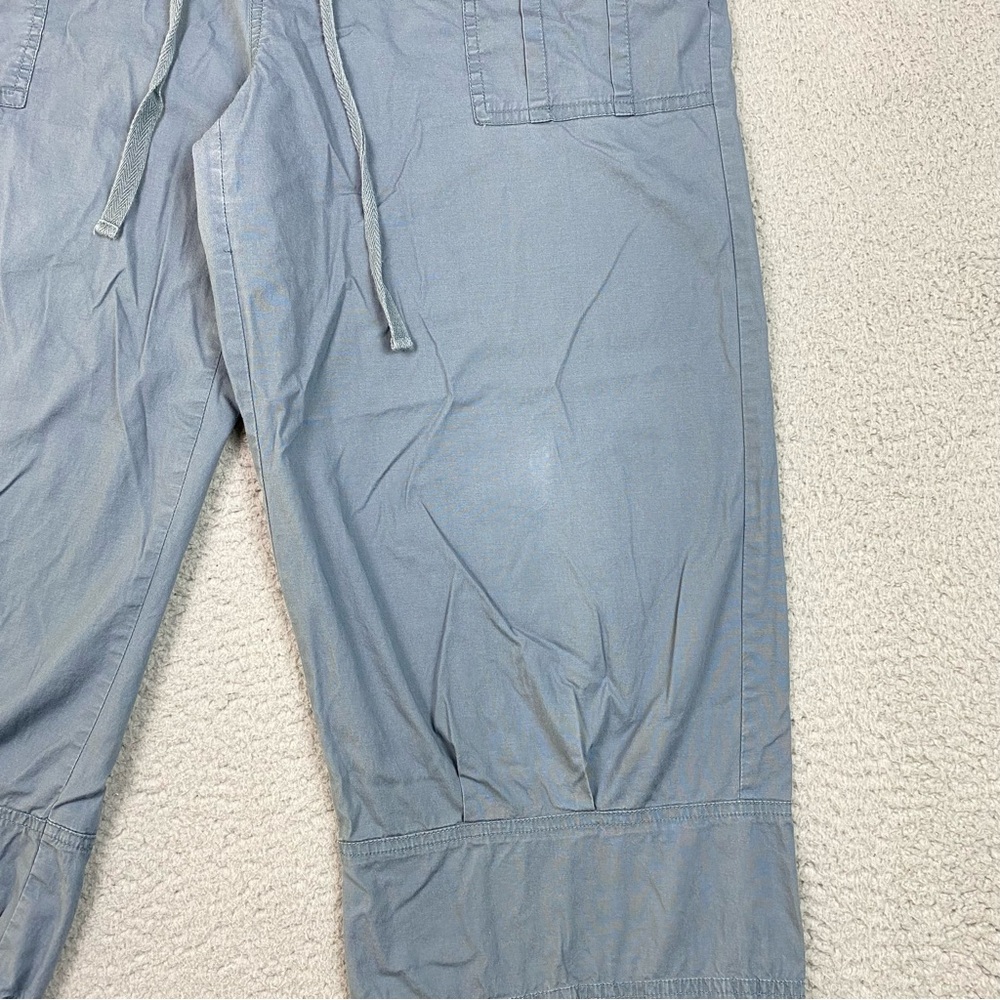 XCVI Wearables Women's Size XL Blue Cinch Hem Stretch Cotton Capri Pants * - Picture 8 of 9